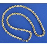 9CT GOLD MUFF CHAIN - 50cms L, 9.8grms