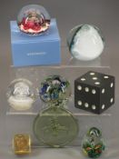 WEDGWOOD GLASS & OTHER PAPERWEIGHTS COLLECTION (8)