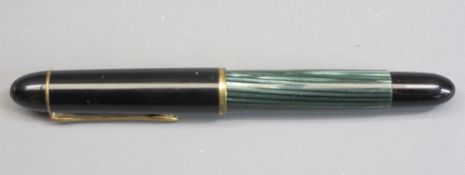 PELIKAN 140 FOUNTAIN PEN, VINTAGE (1950s - mid 60s) - black and green stripe with piston filler,