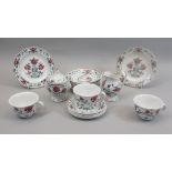 CHILDREN'S TEAWARE - Villeroy & Bosch, 15 pieces, all with green borders and poppy design consisting