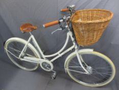 PASHLEY BRITANNIA LADY'S BICYCLE with Brooks saddle and wicker front basket, in almost near new