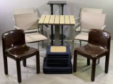 CONSERVATORY/GARDEN FURNITURE - a mixed quantity to include a 'Taste 450' table, 75cms H, 70 x 70cms