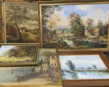 JOHN CORCORAN oil on canvas and an assortment of Continental and other paintings ETC