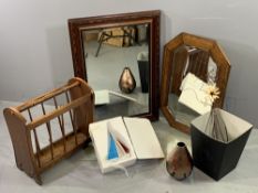 VINTAGE & LATER OCCASIONAL FURNITURE and household goods to include two wall mirrors, shaped
