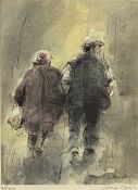 WILLIAM SELWYN limited edition (24/500) print - elderly couple taking a stroll, signed in pencil, 30