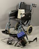 DAYS ESCAPE LITE WHEELCHAIR with TGA power pack, the wheelchair fold-up style, 95cms H, 50cms W,