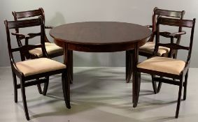 REMPLOY MAHOGANY CIRCULAR EXTENDING DINING TABLE, 73cms H, 115cms diameter (closed), 160cms (fully