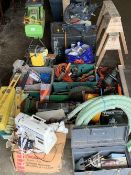 ELECTRIC TOOLS & EQUIPMENT - workshop/garden/garage/household, a large quantity E/T