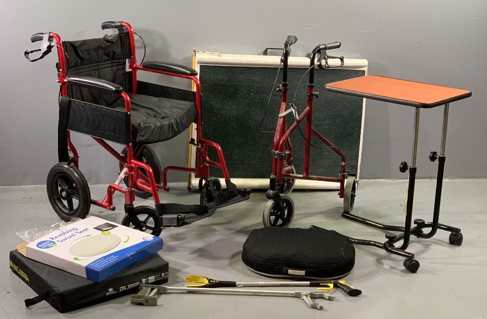 MOBILITY PARCEL - wheelchair, wheeled walker, two section folding ramp, overbed table ETC