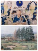 SPORTING RELATED & OTHER PRINTS - an assortment to include Gleneagles and Troon Golf Course