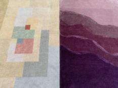 MODERN RUGS (2) by G H Ffrith Ltd and one other to include a 100% wool pile hand knotted example