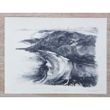 KAREN PEARCE stone plate limited edition (18/18) lithograph - entitled 'From Alltwen to Pendinas',