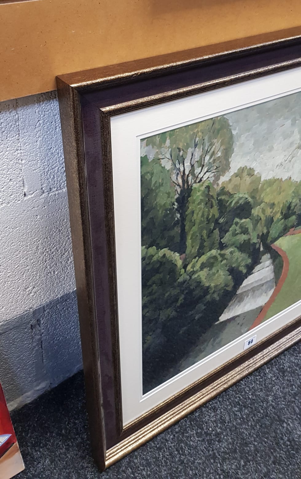 BRYN RICHARDS oil - entitled 'Roath Park Weir', 60 x 60cms, framed and glazed in - Image 3 of 3