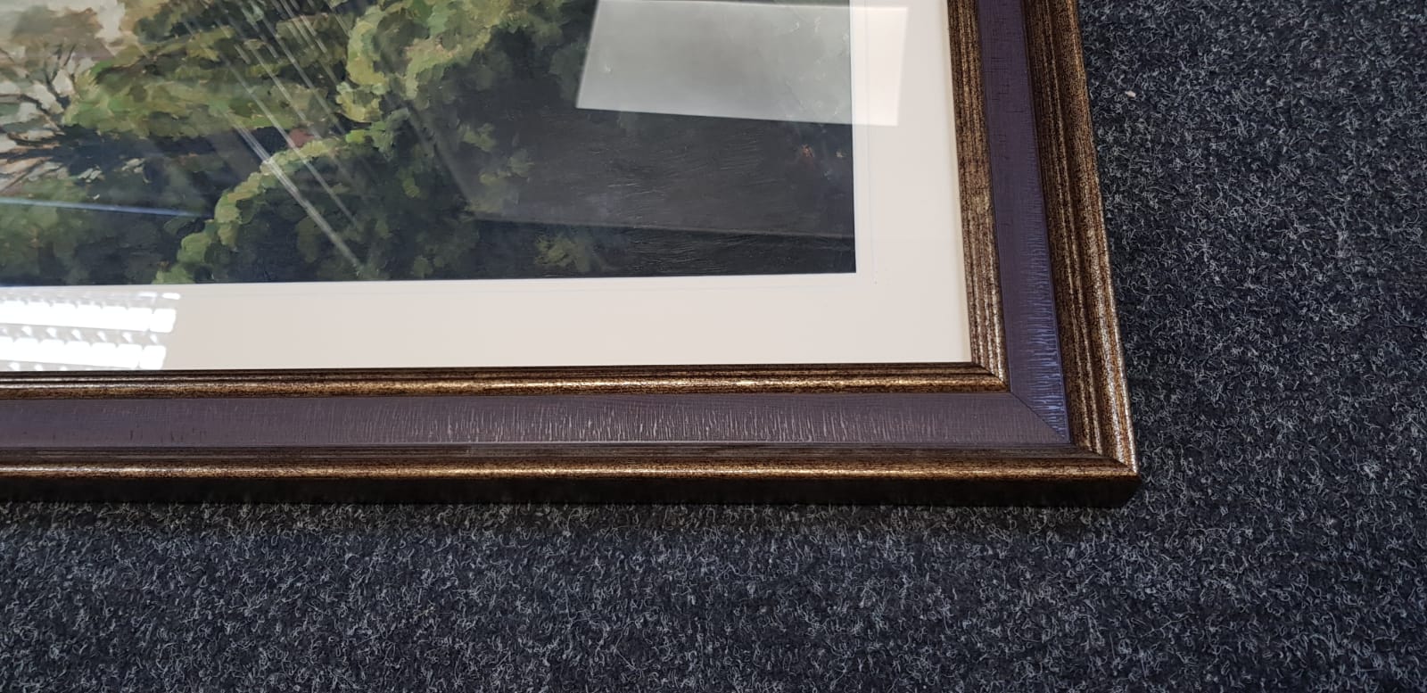 BRYN RICHARDS oil - entitled 'Roath Park Weir', 60 x 60cms, framed and glazed in - Image 2 of 3