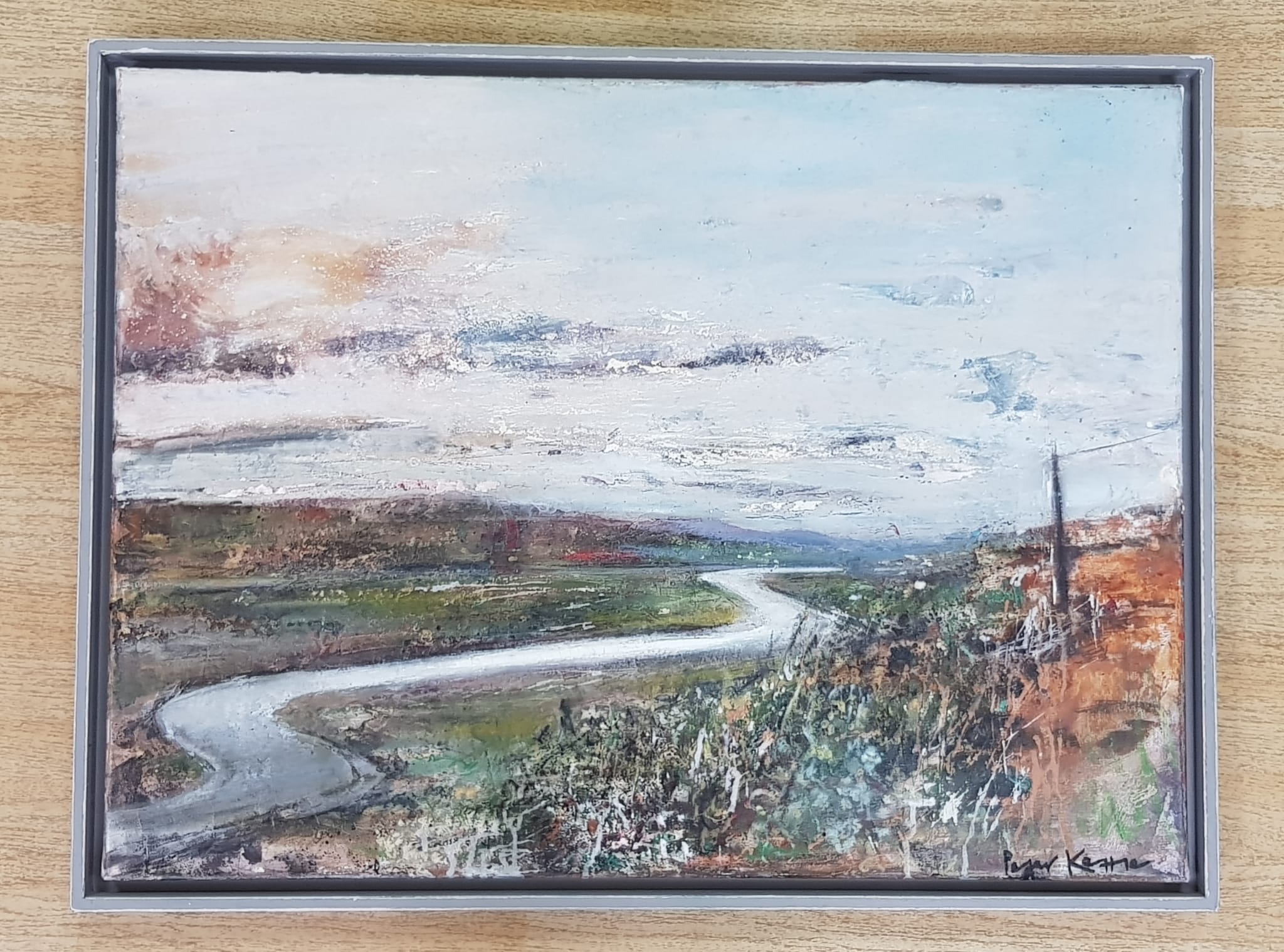 PETER KETTLE mixed media on canvas - entitled 'Ogmore by Sea Estuary 2', 64 x 85cms - Image 2 of 5