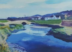 KEN ALLUM limited edition (5/100) print - entitled 'Pendraeth Estuary', signed, mounted, 27.