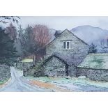 PATIENCE ARNOLD watercolour - entitled 'A Lake District View', 38 x 48cms, framed in white