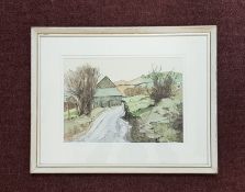 PATIENCE ARNOLD watercolour - entitled 'Hartsop - The Haeswater Track', 41 x 49cms, framed in white