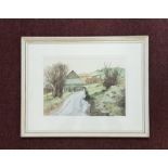 PATIENCE ARNOLD watercolour - entitled 'Hartsop - The Haeswater Track', 41 x 49cms, framed in white