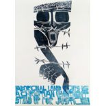 PAUL PETER PIECH two colour lithograph - entitled 'Aboriginal land rights is a Christian