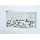 EURFRYN LEWIS artist proof print - entitled 'The Scrum', signed and mounted, 30 x 40cms