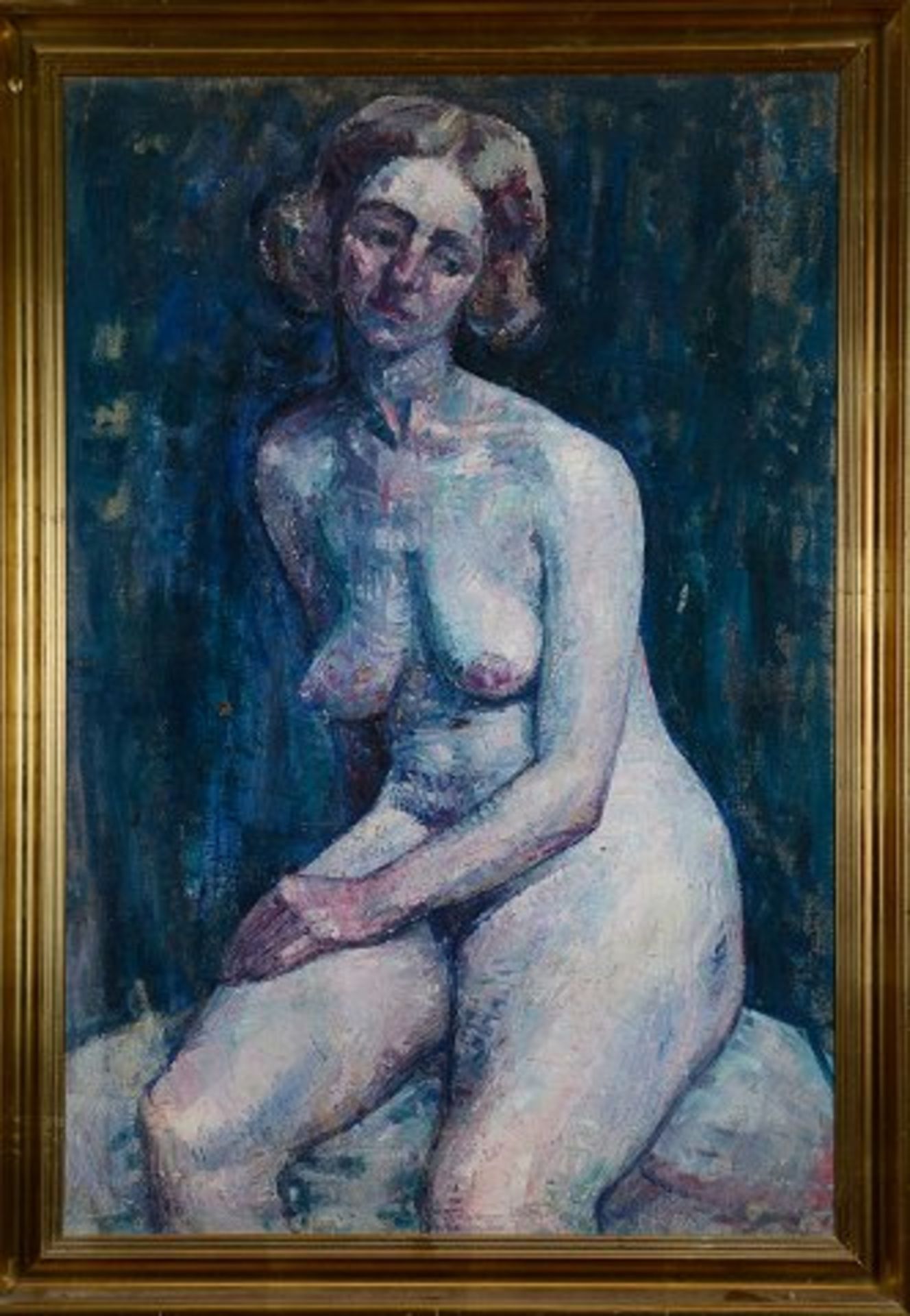 Hans Christian Christoffersen (1878-1933). Nackte Schönheit. Öl/Lw. Sig. & Dat. Paris 1923. Maß