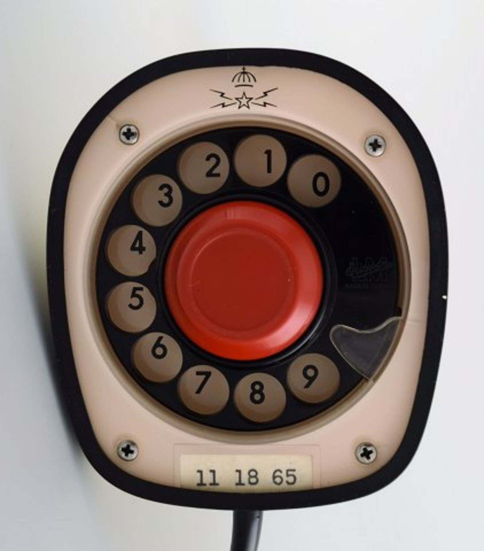 Ericsson Cobra Telefon. Creme. Wählscheibe im Boden. Schwedischer Design Klassiker. Nicht geprüft. - Bild 2 aus 2