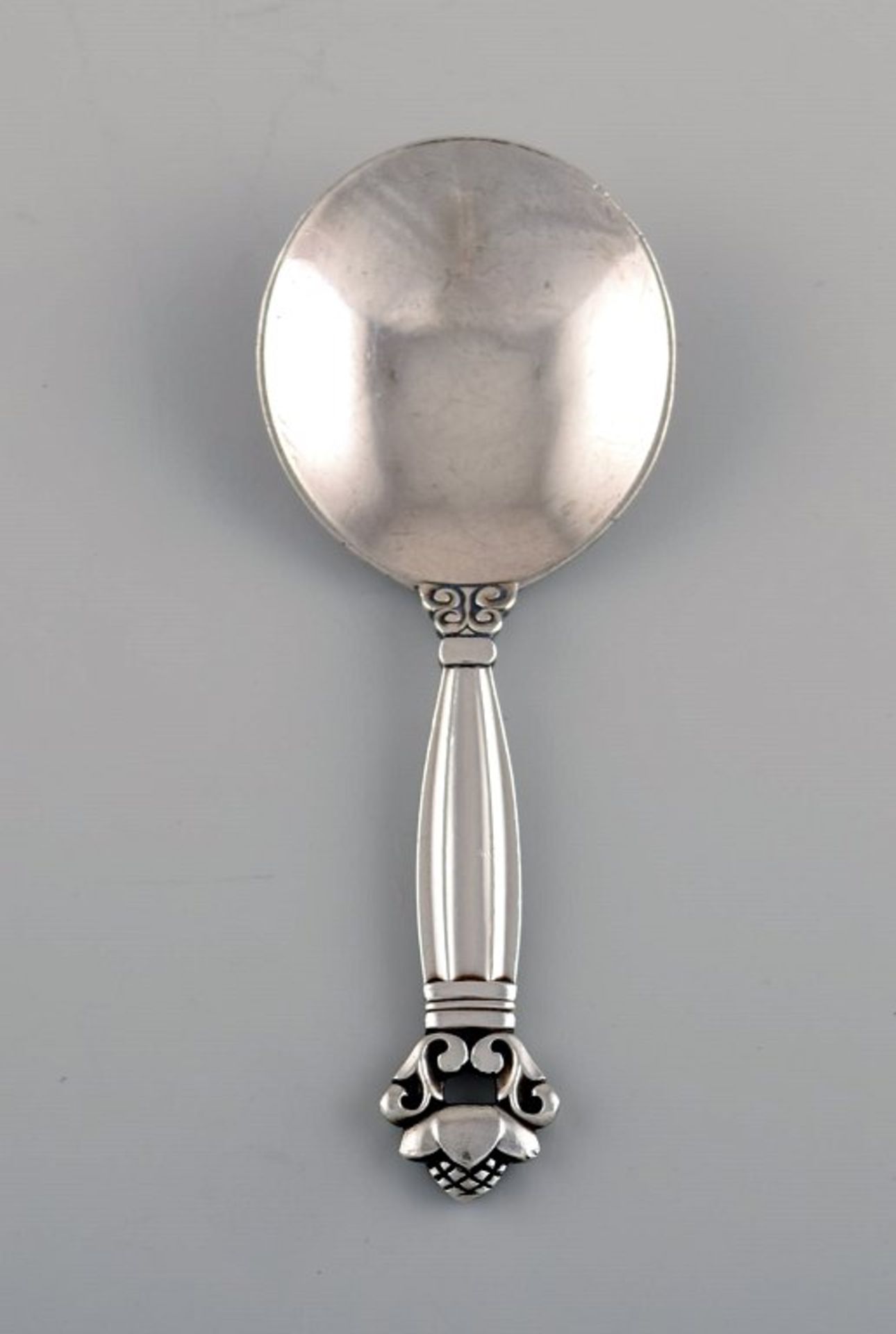 Georg Jensen Konge / König. Sterling. Marmeladenlöffel. Ca. 11cm.