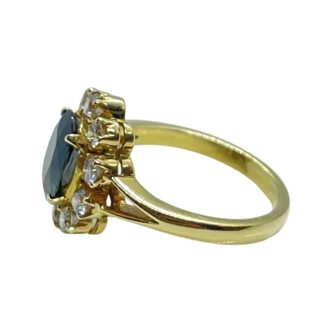 18ct Gold Sapphire And Diamond Cluster Ring - Image 4 of 4
