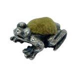 Silver Frog Novelty Pin Cushion. 20th Century, 10 g.