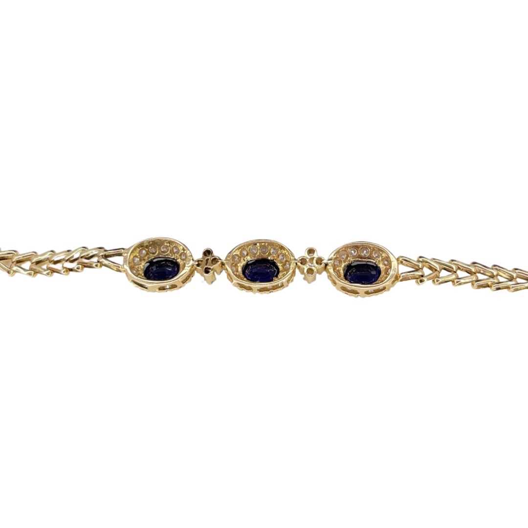 18ct Gold Sapphire And Diamond Bracelet - Image 4 of 4