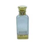 Unusual Rare Silver Gilt Glass Perfume Bottle and Vinaigrette Combo. Sampson Morden & Co, London 186
