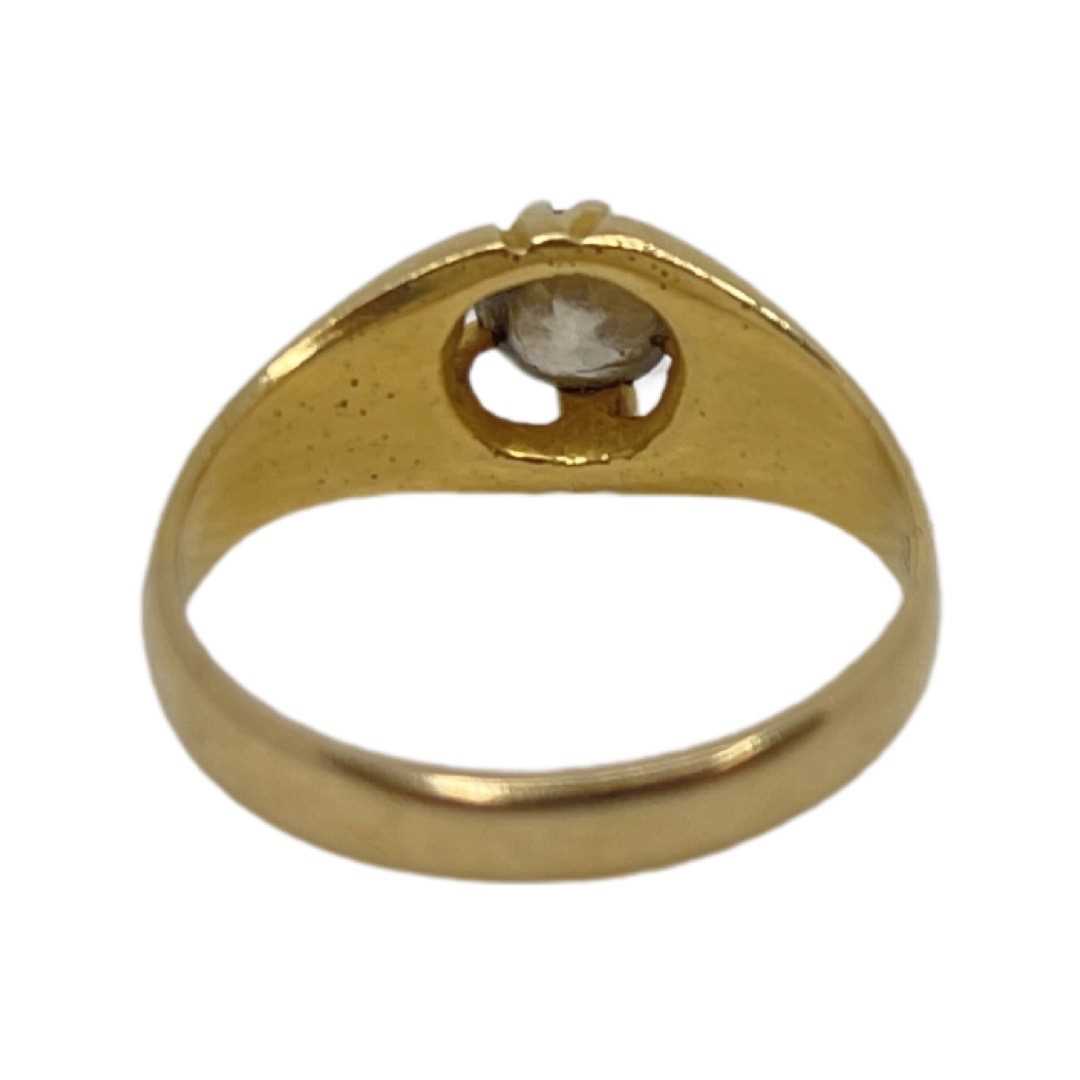 Gold And Old Cut Diamond Gypsy Ring ( 4 grams ) - Image 3 of 3