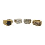 Mixed Lot Of Gold Gent's Rings ( 28 grams )