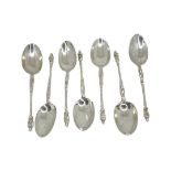 Set of 6 Silver Apostle Tea Spoons. William Hutton and Sons, London, 1888, 78 g.