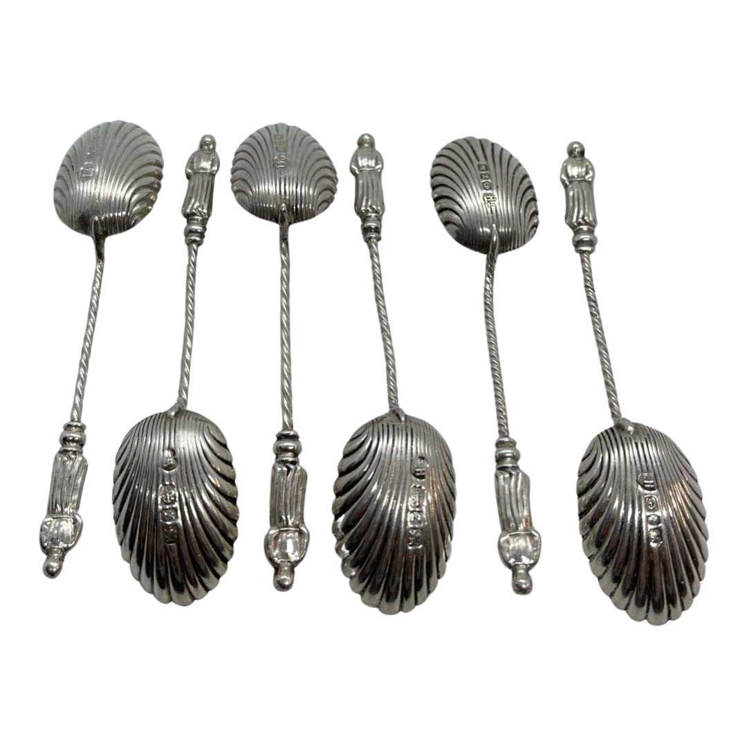 Set of 6 Silver Apostle Teaspoons. Thomas Hayes, London, 1899. 39 g. - Image 2 of 3