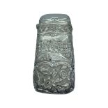 A Fine Decorative Castle Top Silver Cigar Case. Joseph Wilmore, Birmingham 1839. 89 g.