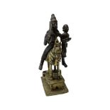 18th/19th Century Indian bronze of Khandoba and Mhalsi on horseback
