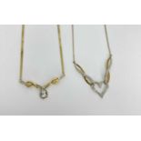 Two 9ct Gold Necklaces ( 9.2 grams )