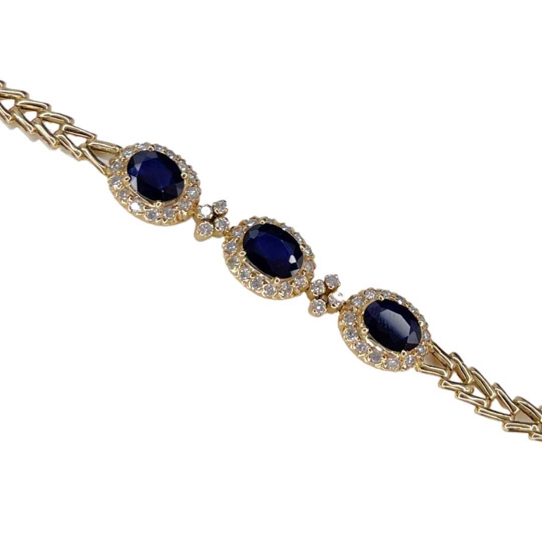 18ct Gold Sapphire And Diamond Bracelet