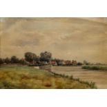 ^ WILLIAM EDWARD MAYES (BRITISH 1861-1952) 'BUCKENHAM FERRY' AND FURTHER BROADLAND SCENE