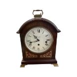 A late 20th century triple barrel mantle clock, Commiti of London