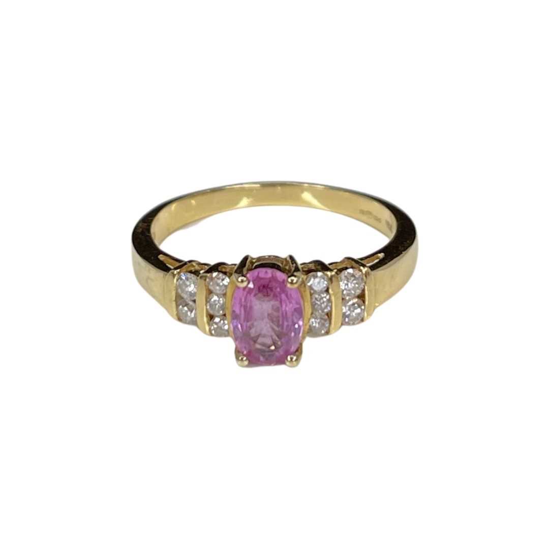 18ct Gold Pink Sapphire And Diamond Ring