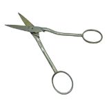 A Pair of Silver Linen Scissors. London 1884, Holland Son & Slater. 71 g