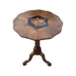 Italian walnut tilt top table