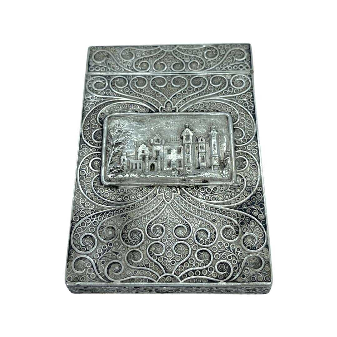 A Silver Castle Top Card Case. Taylor & Perry, Birmingham 1835. 74 g. - Image 4 of 4