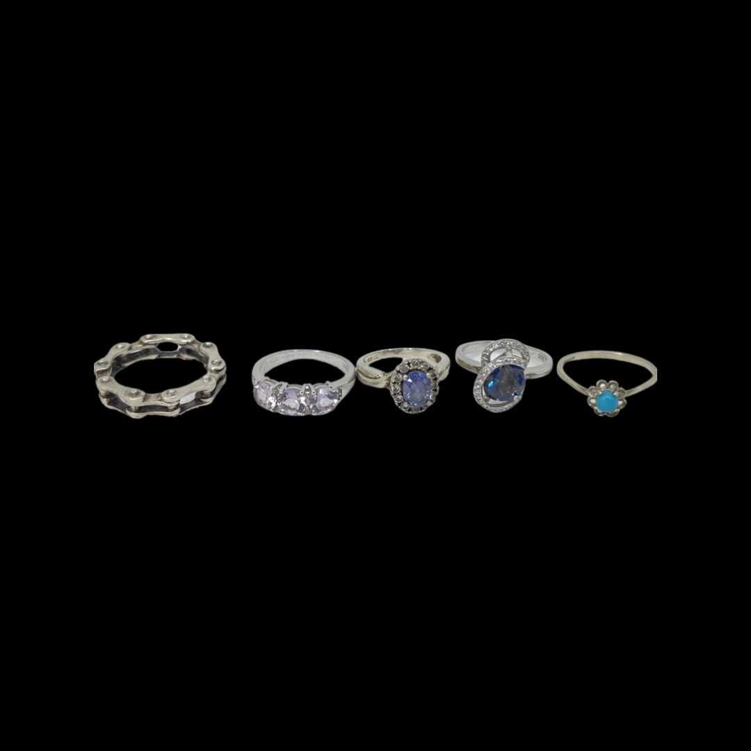 Mixed Lot Of 18x Silver Rings ( 53 grams ) - Image 2 of 5