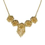 22CT Gold Flower Cut Necklace ( 8.7 grams )