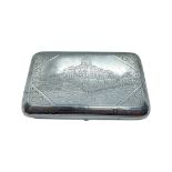 A Russian Silver Cigar Case, Moscow c1890, 183g.