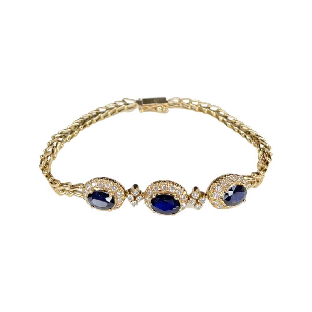 18ct Gold Sapphire And Diamond Bracelet - Image 2 of 4